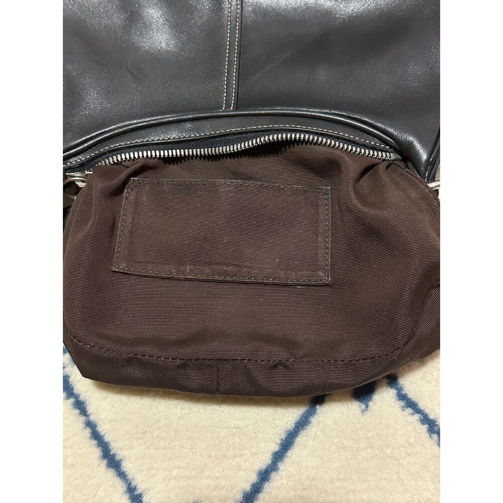 FAIR Coach Vintage Y2K Hampton Demi Hobo Crescent Shoulder Bag 2003 7593 - Black - Picture 4 of 9